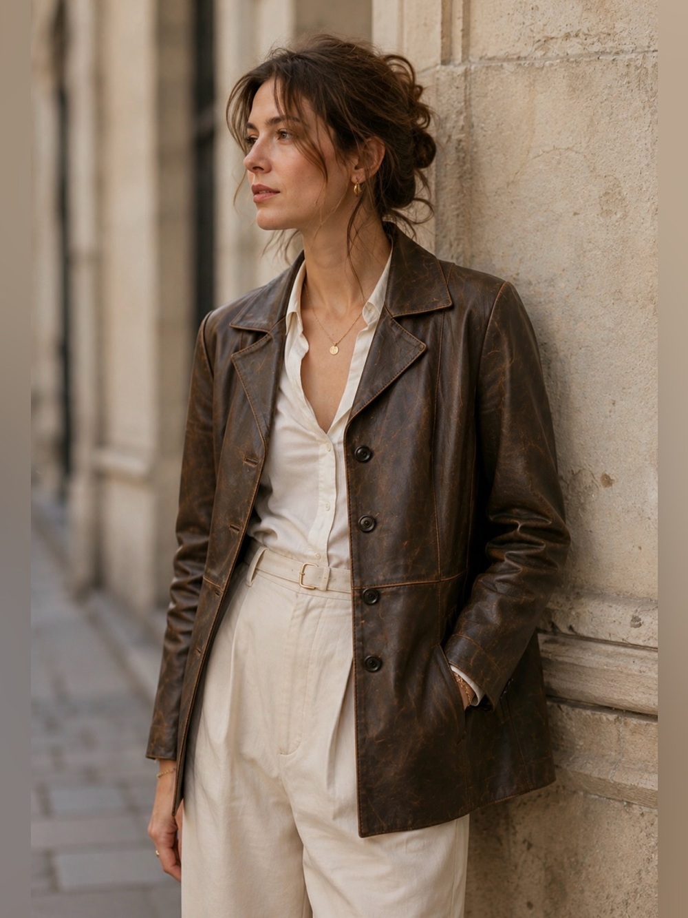 VTG 70’s Italian Vera Pelle :: Brown Leather jacket